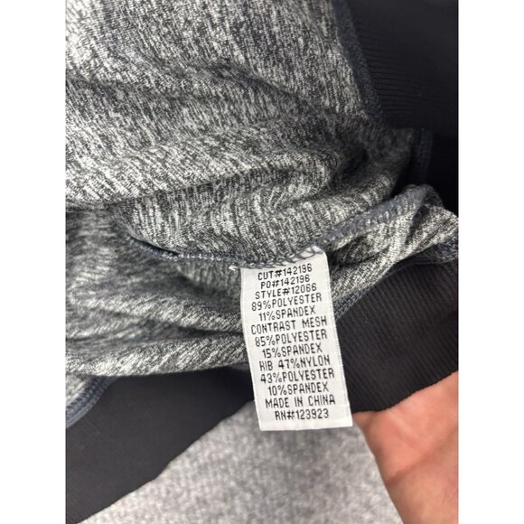 XCVI Sweater Womens Medium Gray Black Raglan Sleeve Pullover Athletic Mesh Trim - Picture 5 of 6